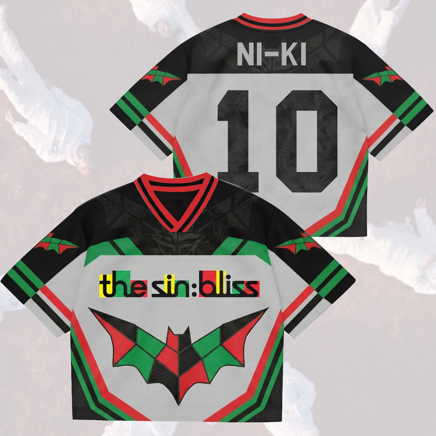 Retro ENHYPEN The Sin Bliss Tour Mixed Mesh Jersey Blood Saga Special Edition