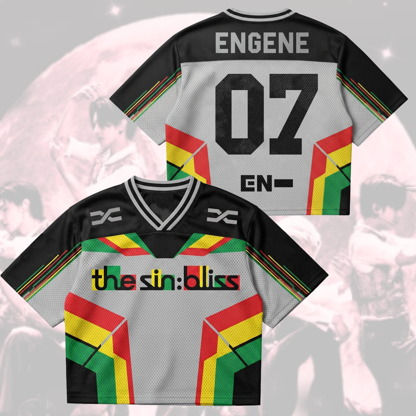 ENHYPEN The Sin Bliss 2026 World Tour Mixed Mesh Jersey Blood Saga Concert Outfit