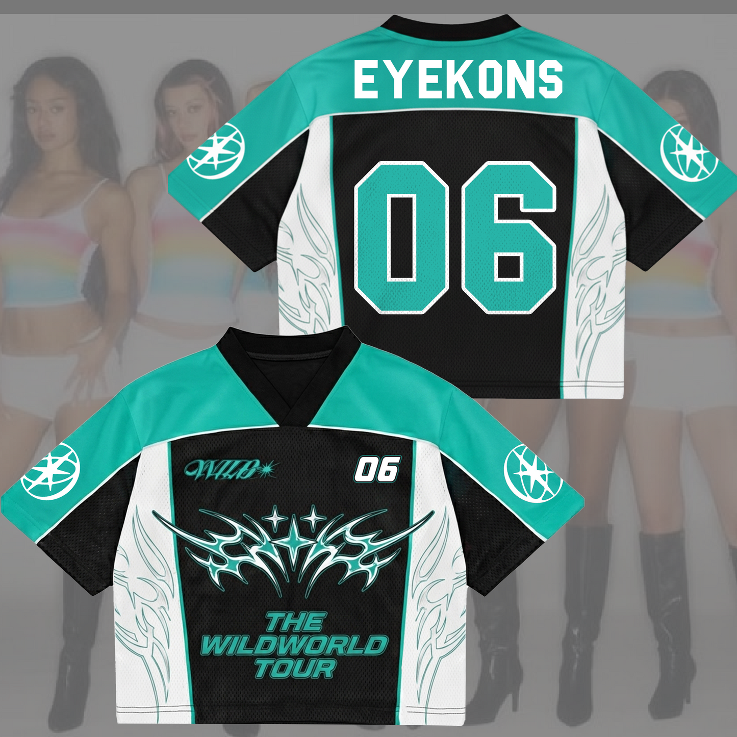 Tribal Core Katseye Wild Album The WildWorld Tour Mesh Jersey Eyekons Gifts