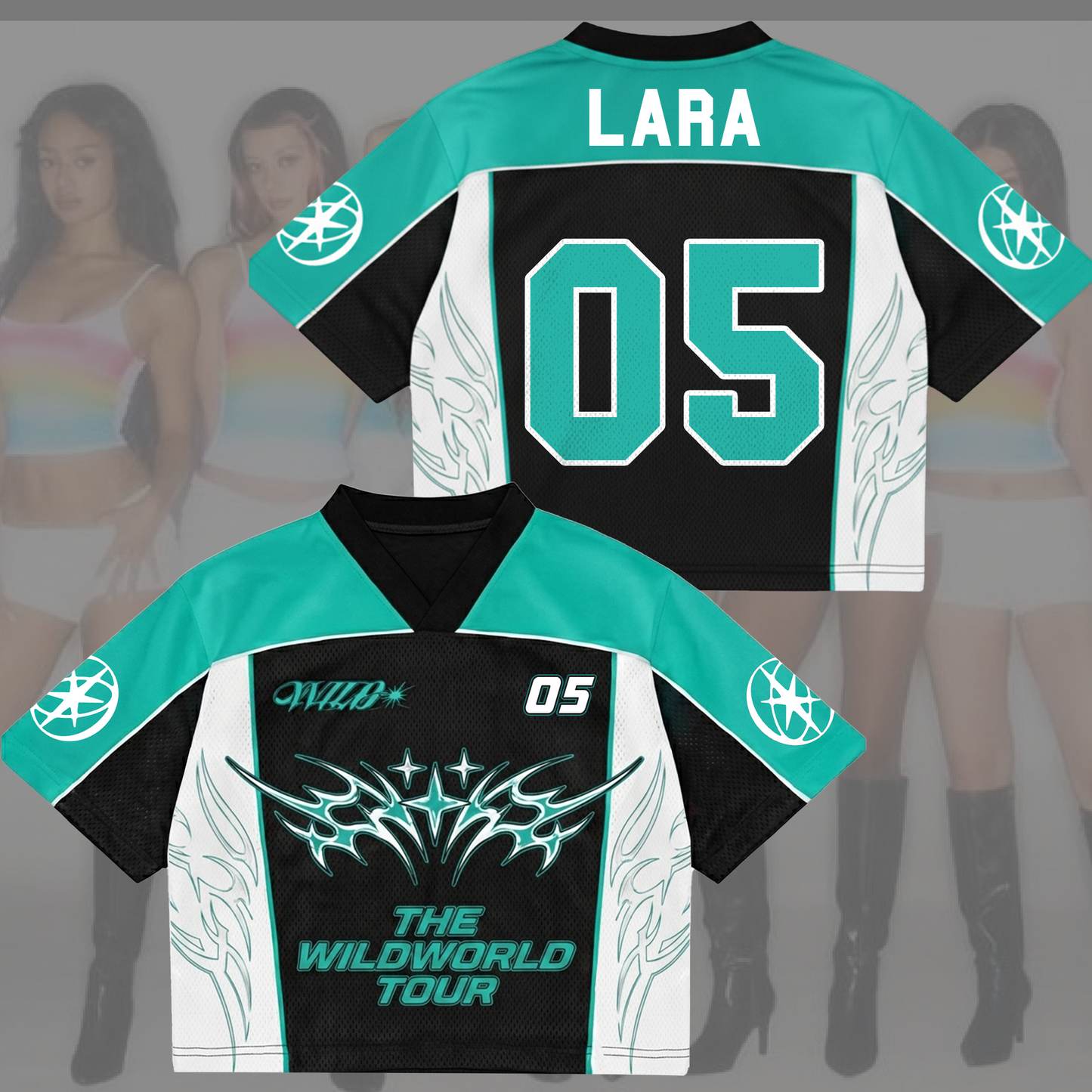 Tribal Core Katseye Wild Album The WildWorld Tour Mesh Jersey Eyekons Gifts