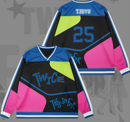 Twice This Is For World Tour Mesh Splicing Long Sleeved