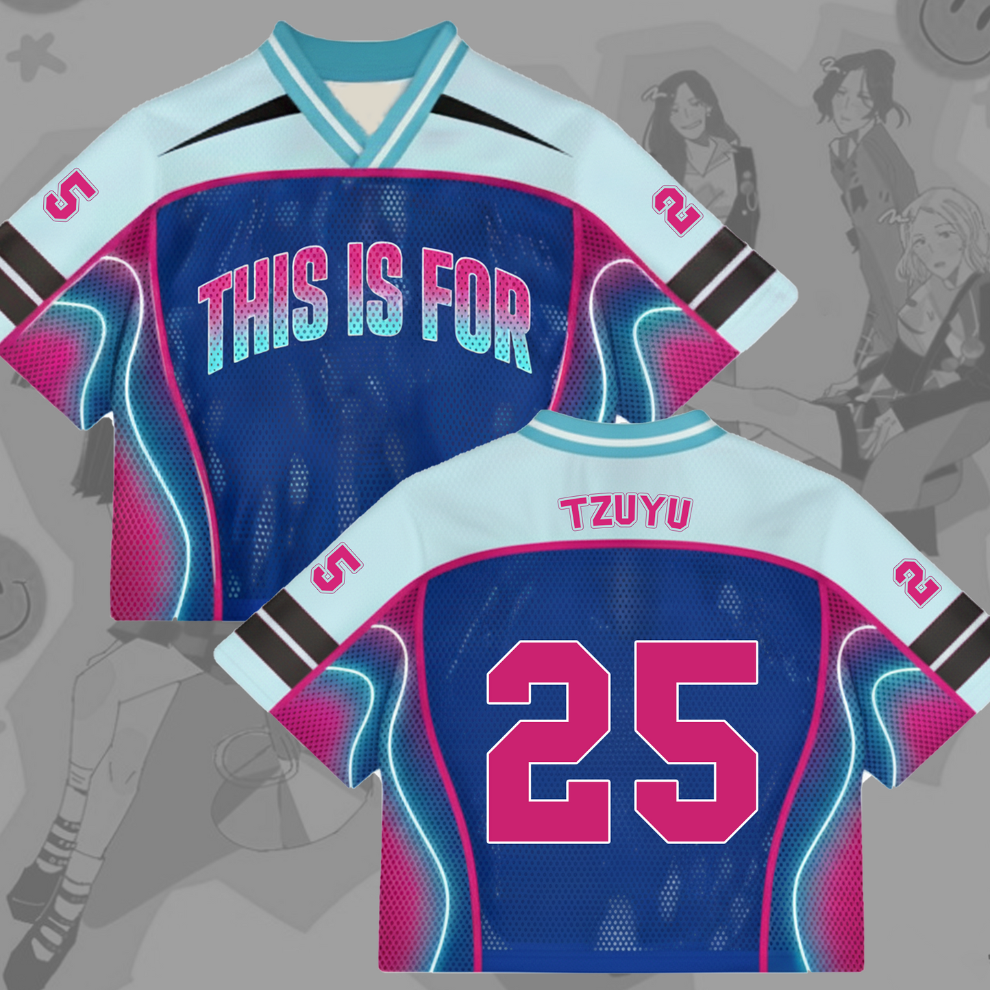 WAVESTEEᵀᴹ The Future Softline Twice This is For Tour Mixed Mesh Jersey