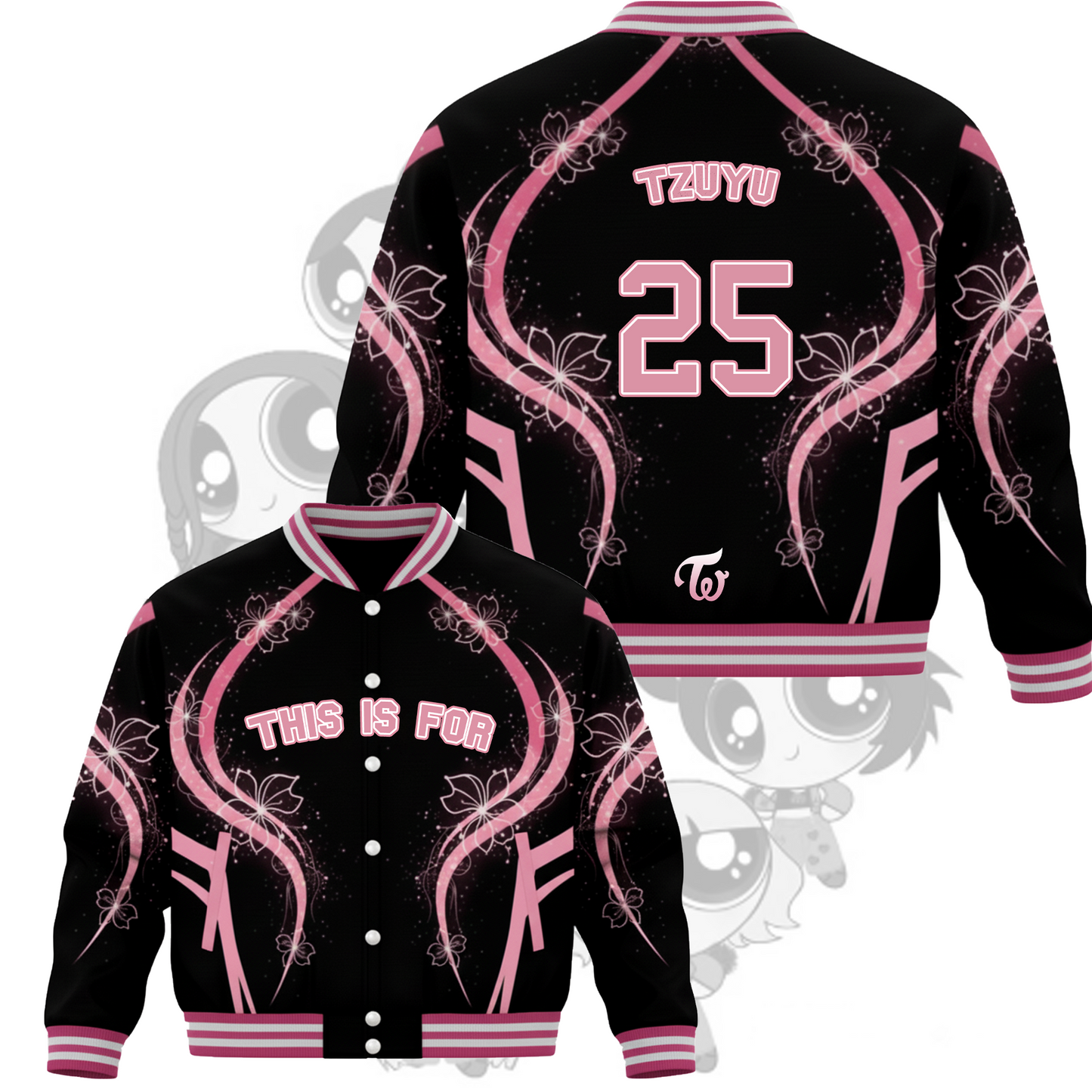 WAVESTEEᵀᴹ Twice Era The Pink Vision This is For Tour Baseball Jacket
