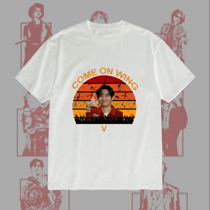 Vintage Bangtan BTS Hot Meme Come On Wing Shirt Gifts For Fan