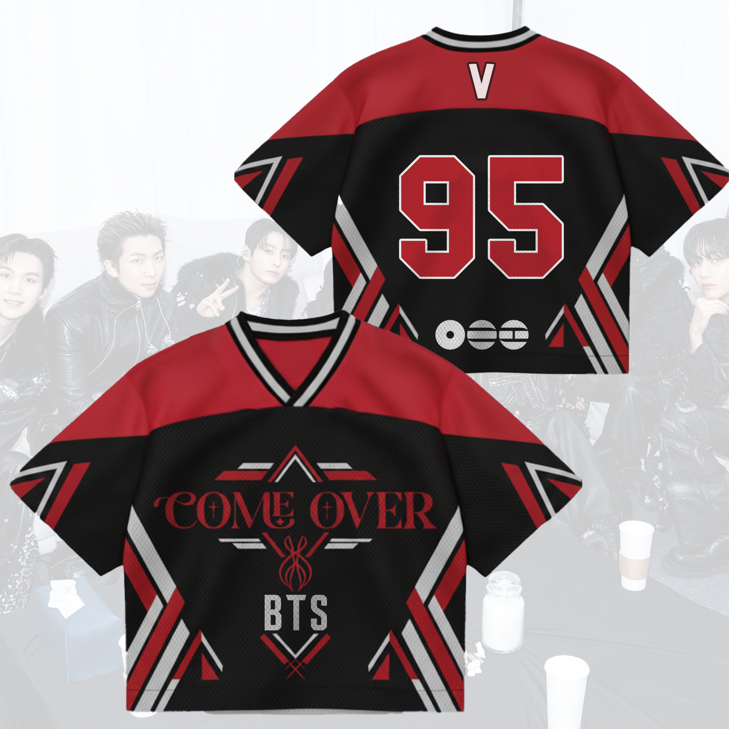 Come Over BTS Arirang World Tour Mixed Mesh Jersey Gift For Fans
