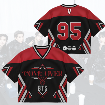 Come Over BTS Arirang World Tour Mixed Mesh Jersey Gift For Fans