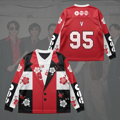 Mature Petals BTS World Tour Blazer Style Mesh Splicing Long Sleeved