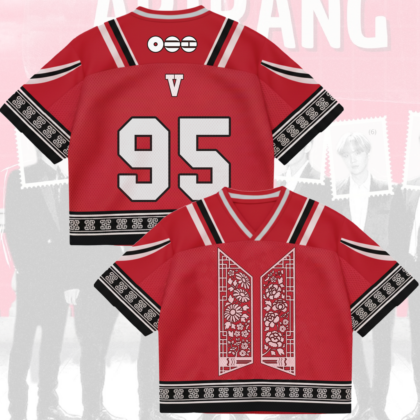 Ladylike BTS World Tour Mixed Mesh Jersey Gifts For Army