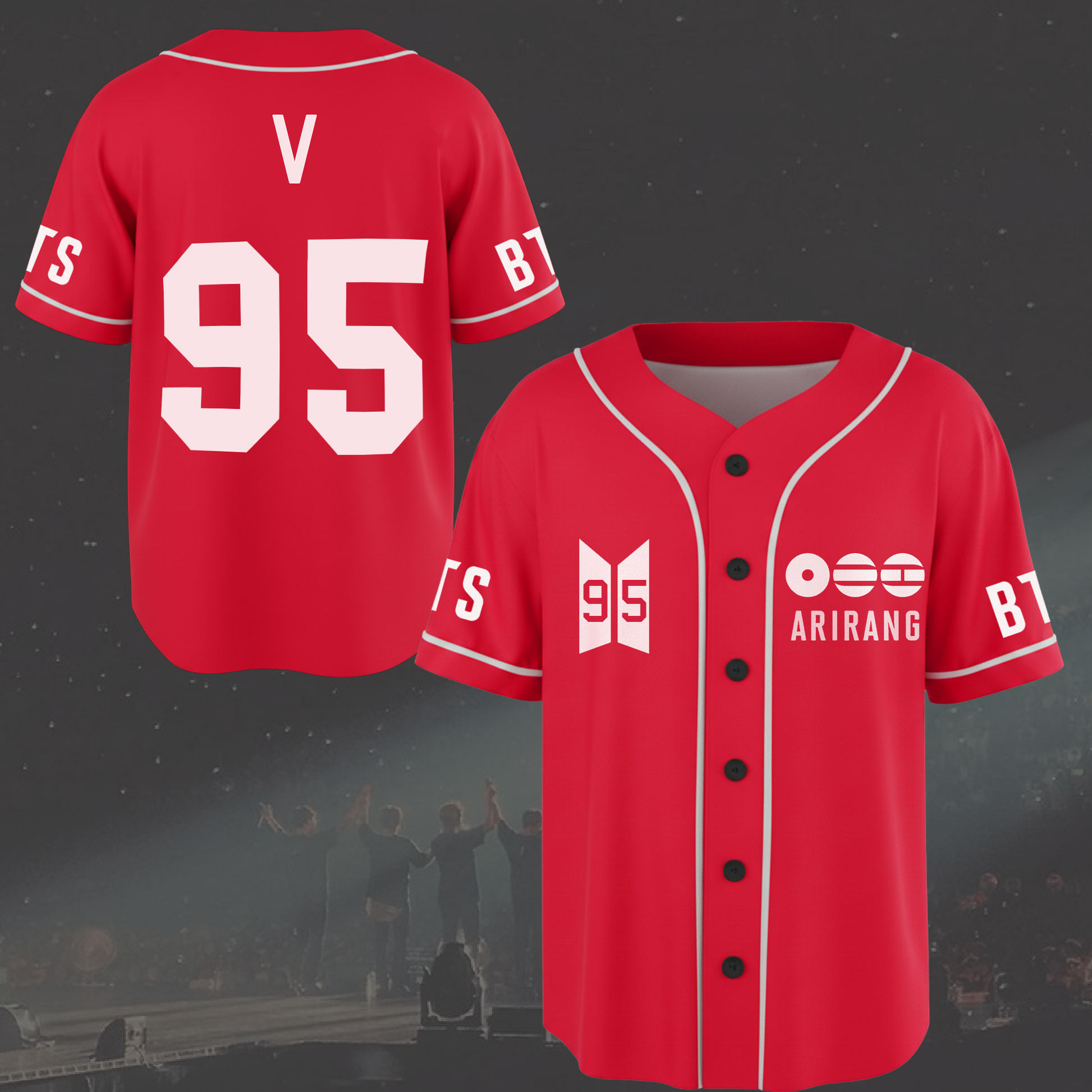 BTS World Tour Arirang Baseball Jersey – Wavestee BTS World Tour Arirang Baseball Jersey – Wavestee