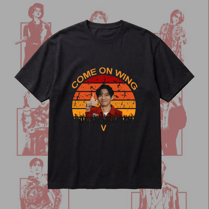 Vintage Bangtan BTS Hot Meme Come On Wing Shirt Gifts For Fan