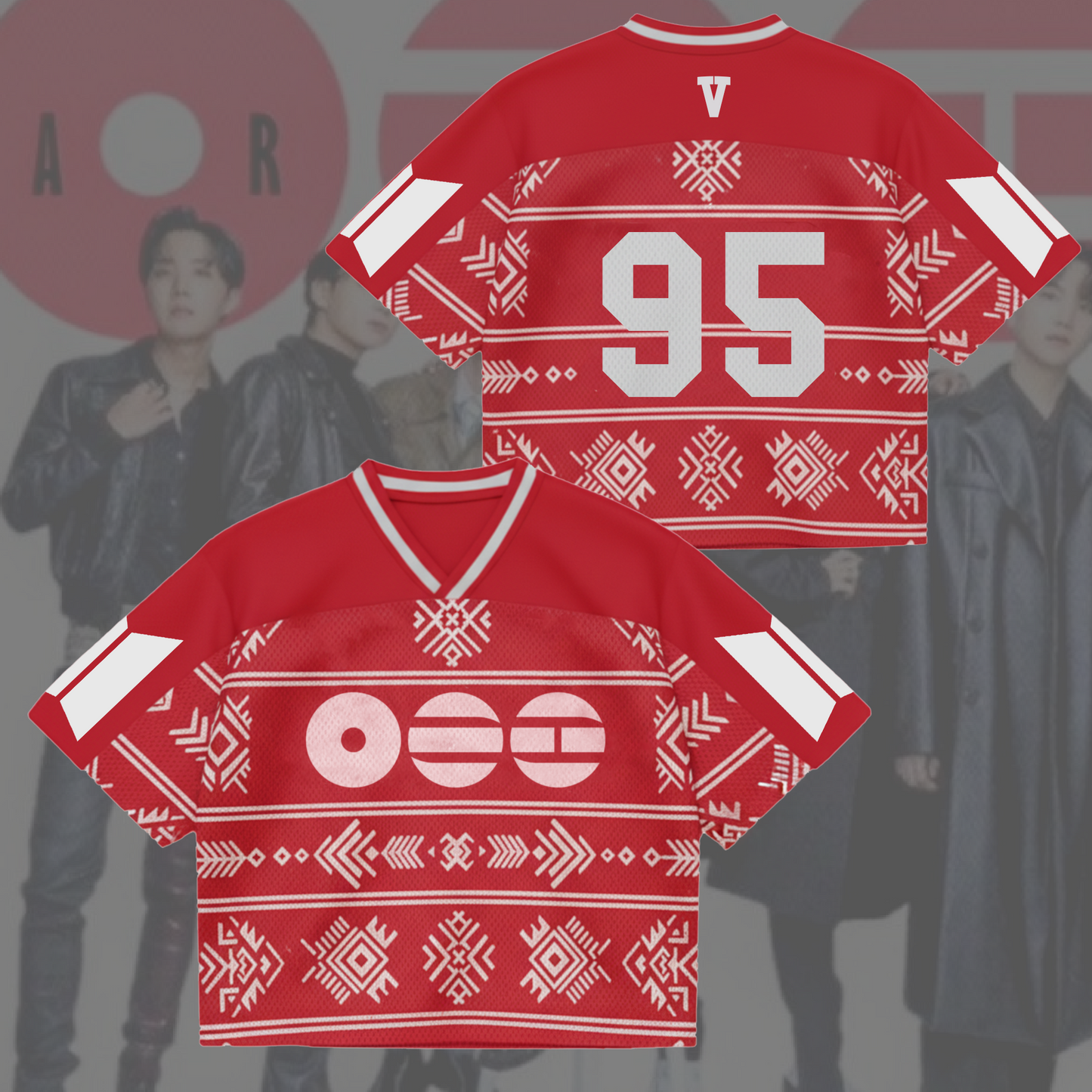 Traditional Arirang World Tour BTS Mixed Mesh Jersey