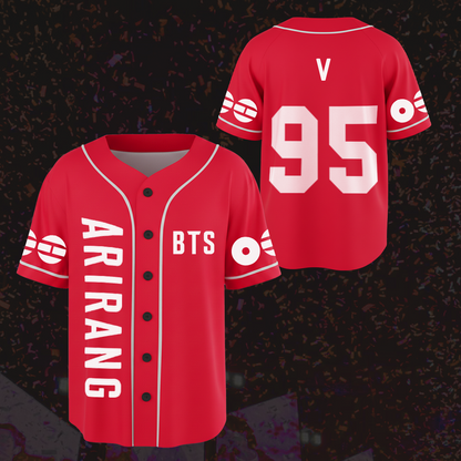 Arirang World Tour 2026 BTS Baseball Jersey Gift For Army