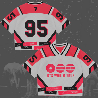 Critical Red Zone BTS World Tour Mixed Mesh Jersey Gifts