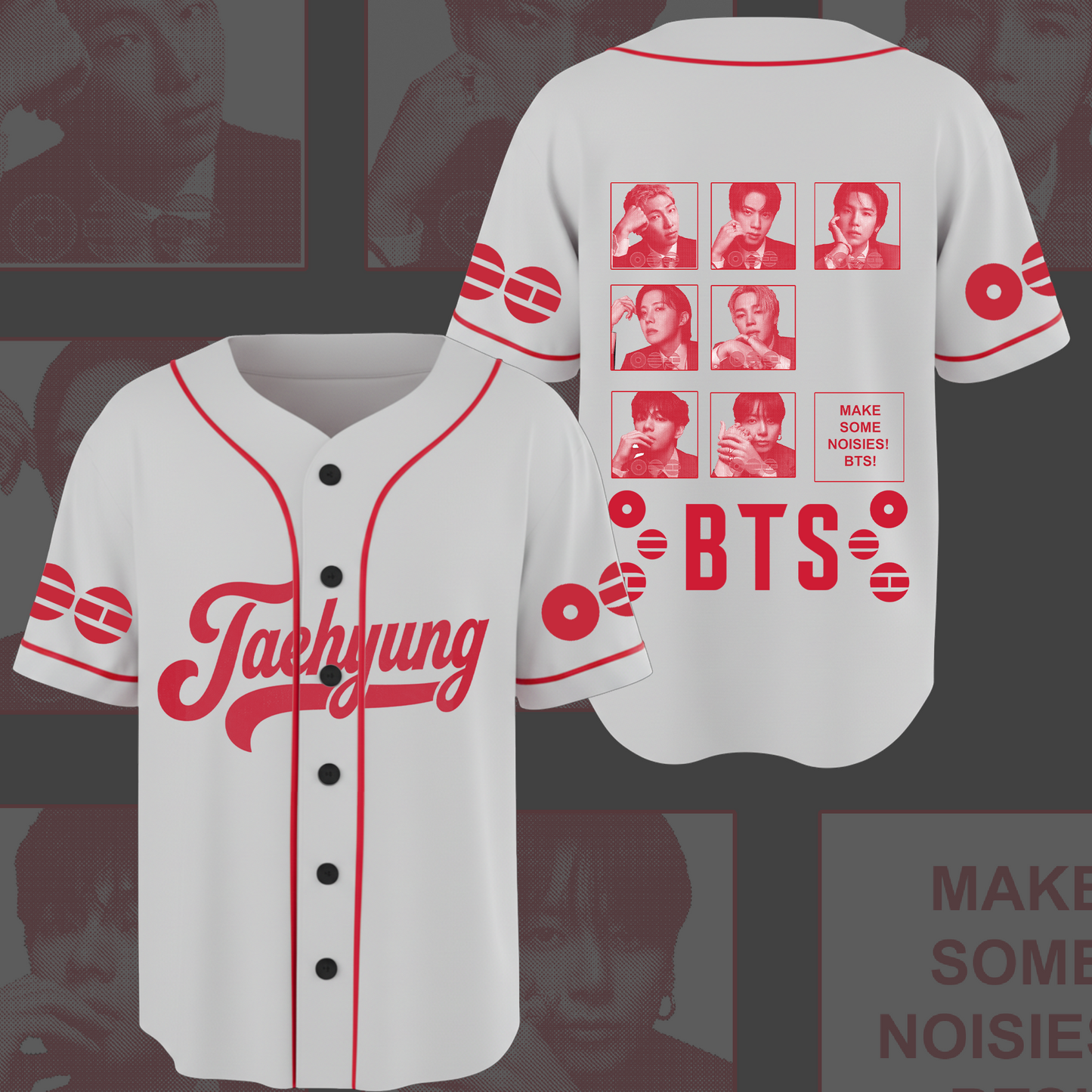 BTS World Tour Tour Make Some Noise Baseball Jersey