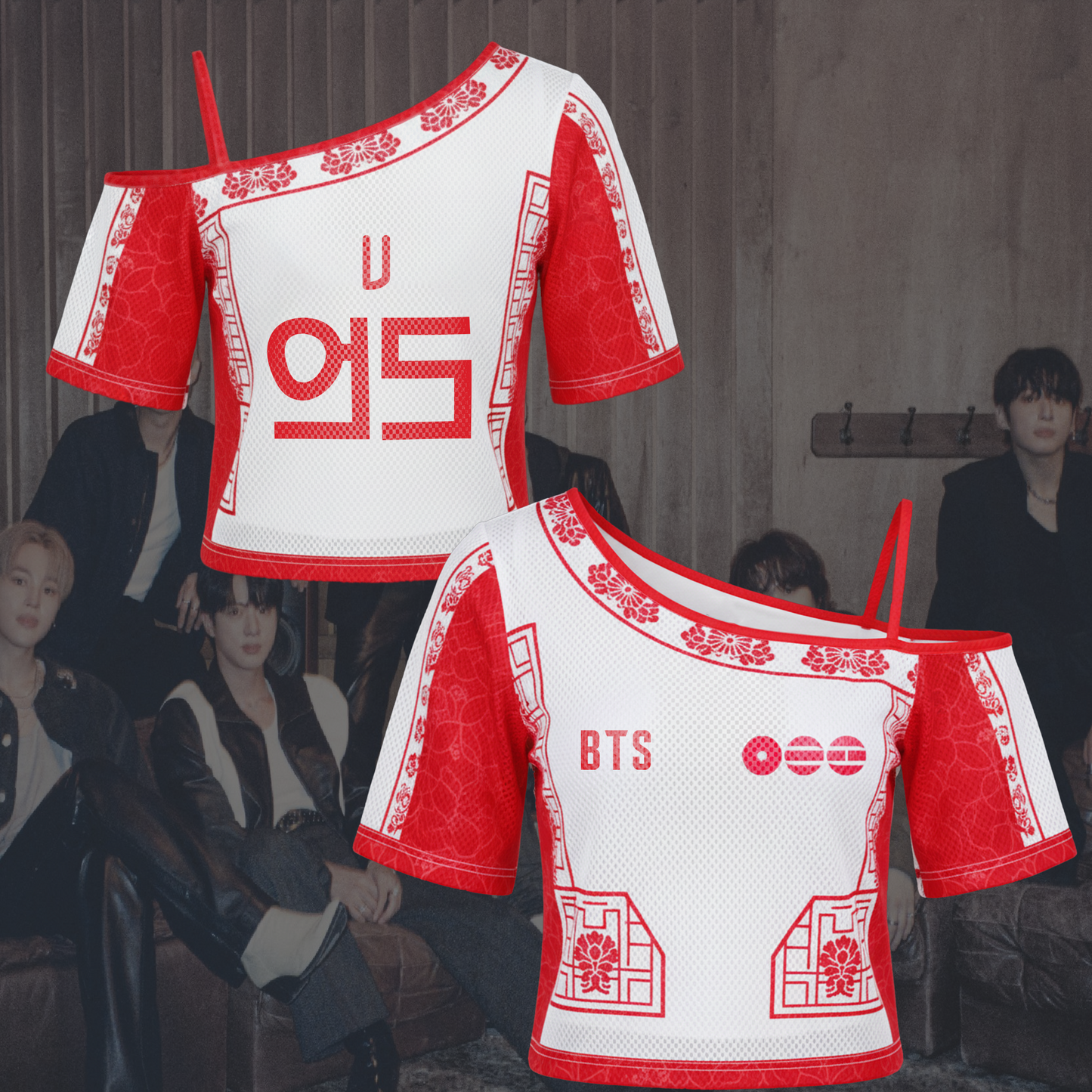 Graceful Arirang Path BTS World Tour Off Shoulder Mesh