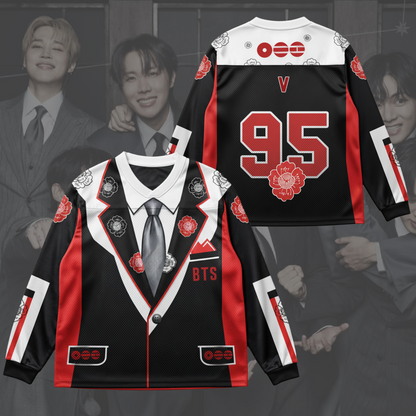The Full Bloom BTS World Tour Suit Style Mesh Splicing Long Sleeved Gifts