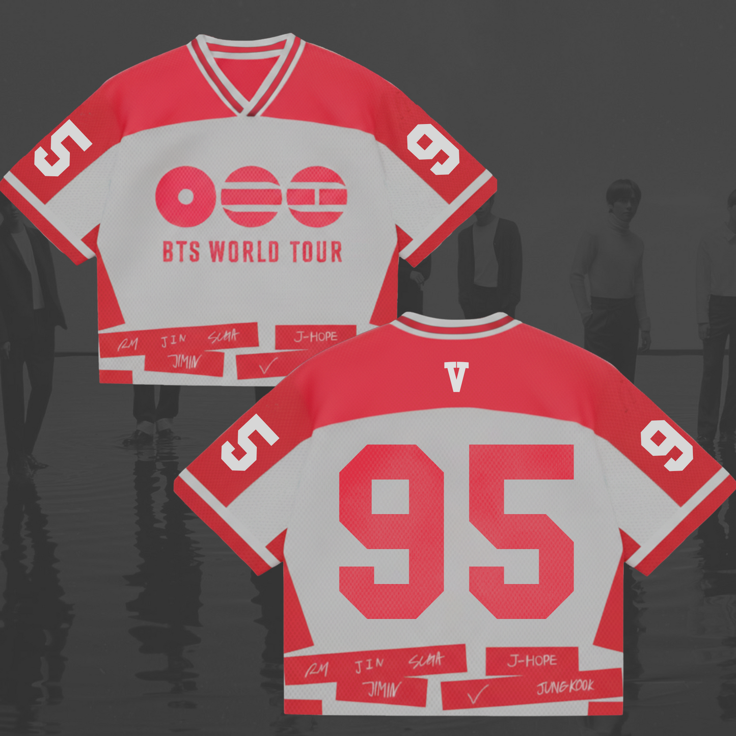 Explosive World Tour BTS Mixed Mesh Jersey Gift For Army