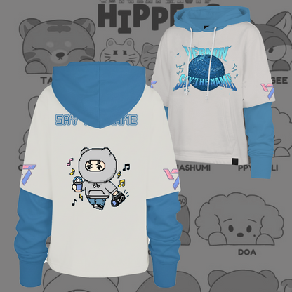 WAVESTEEᵀᴹ  Seventeen Say The Name 8bit Pixel Edition Shortstop Hoodie