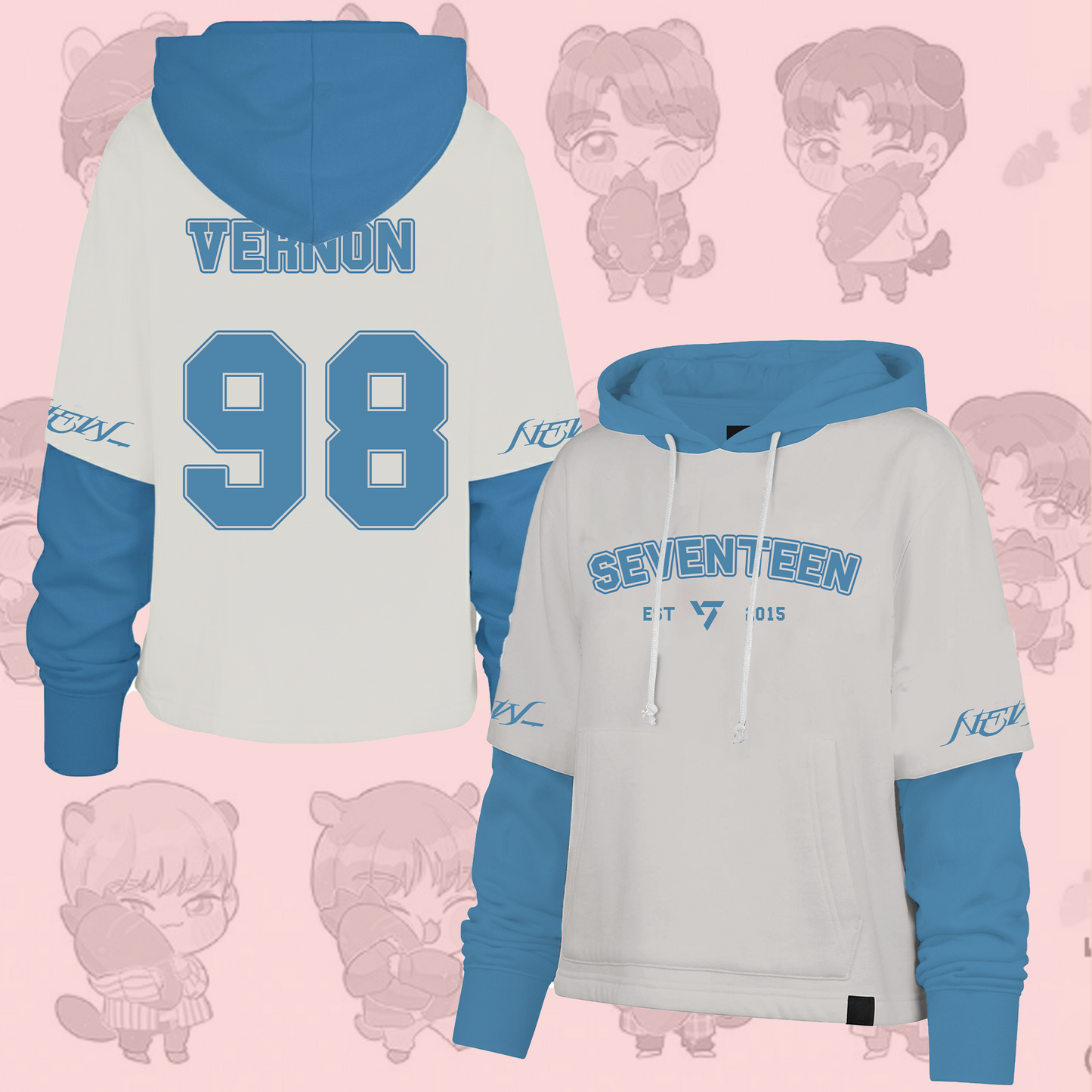 WAVESTEEᵀᴹ Seventeen New World Tour Shortstop Hoodie