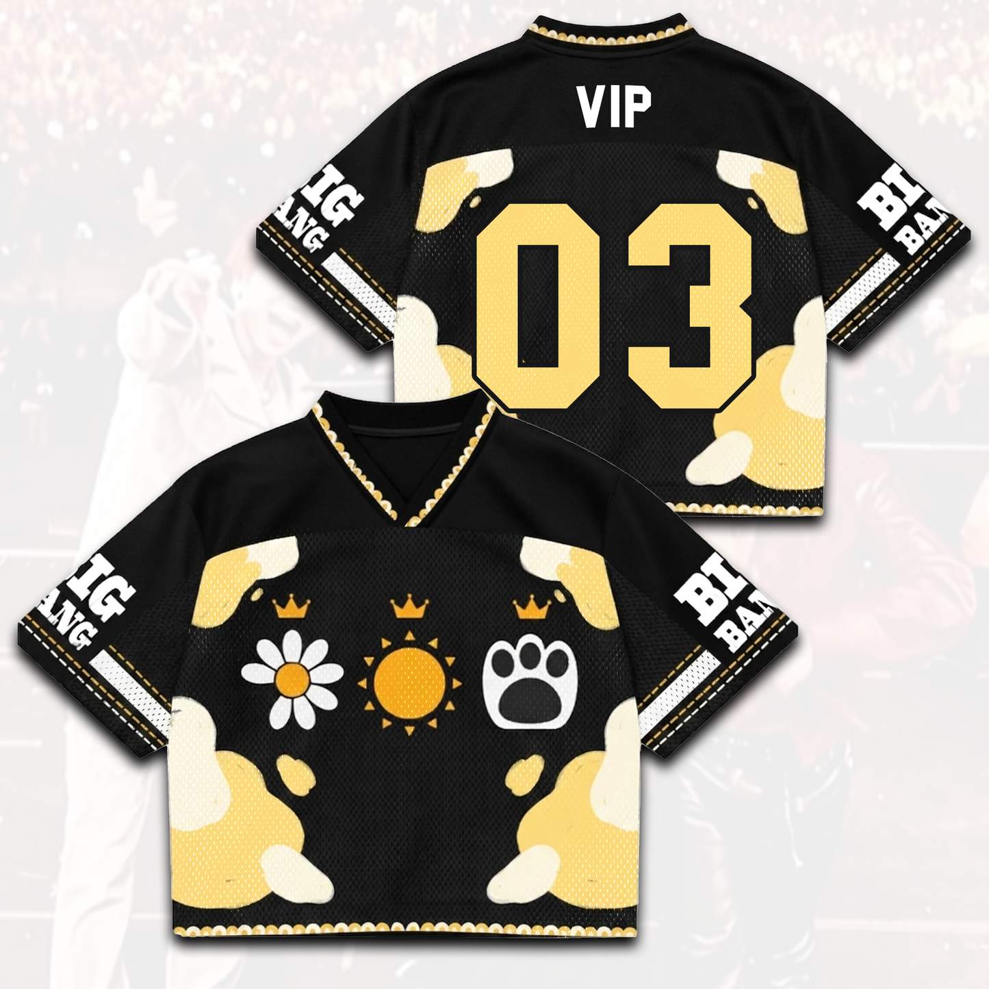 Legendary BIGBANG Crown Icons Concert Tour Mixed Mesh Jersey Fan Gifts