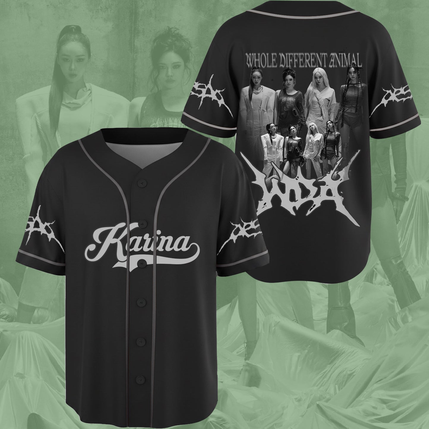 Unleashed Power Aespa WDA Whole Different Animal Tour Baseball Jersey