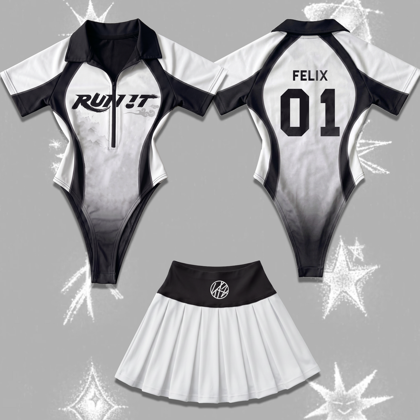 Sporty Chic Run It Stray Kids World Tour Full Jersey Bodysuit Set Gift For Stay