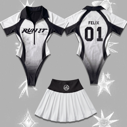 Sporty Chic Run It Stray Kids World Tour Full Jersey Bodysuit Set Gift For Stay