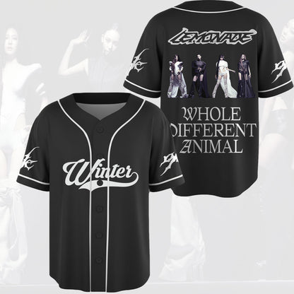 Mutant Aespa Whole Different Animal Concert Baseball Jersey Fan Edition