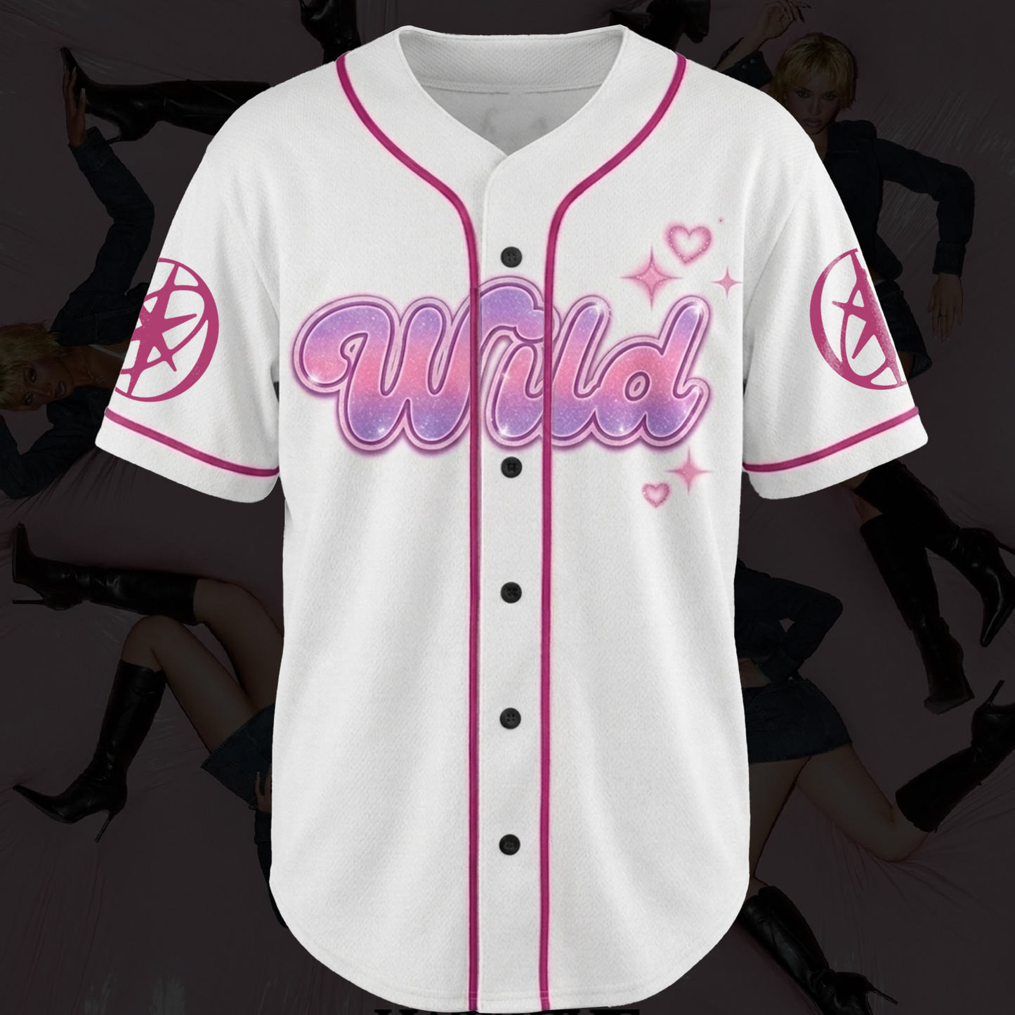 Retro Heart KATSEYE Wild Album Baseball Jersey Fan Edition