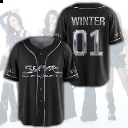 Metallic Aespa Synk Complexity World Tour Jersey Top Gift For Fans