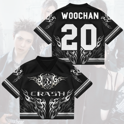 ALLDAY PROJECT Crash Album Heavy Metal Liquid Chrome Mixed Mesh Jersey Gift For Fans