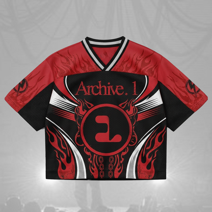 Red Fire Archive 1  Woodz World Tour Mixed Mesh Jersey Fan Edition
