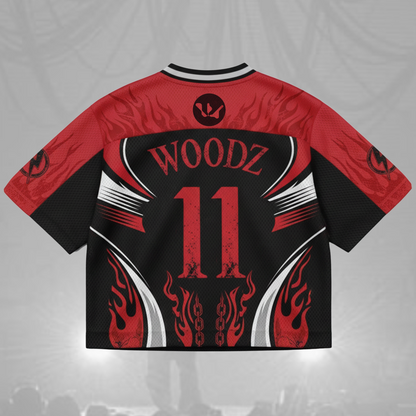 Red Fire Archive 1  Woodz World Tour Mixed Mesh Jersey Fan Edition