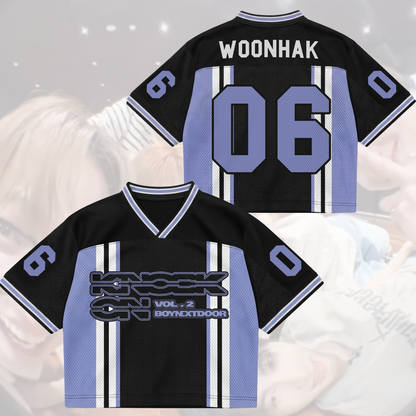 Sporty Boynextdoor Knock On World Tour Album Mix Mesh Jersey Gift For Fans