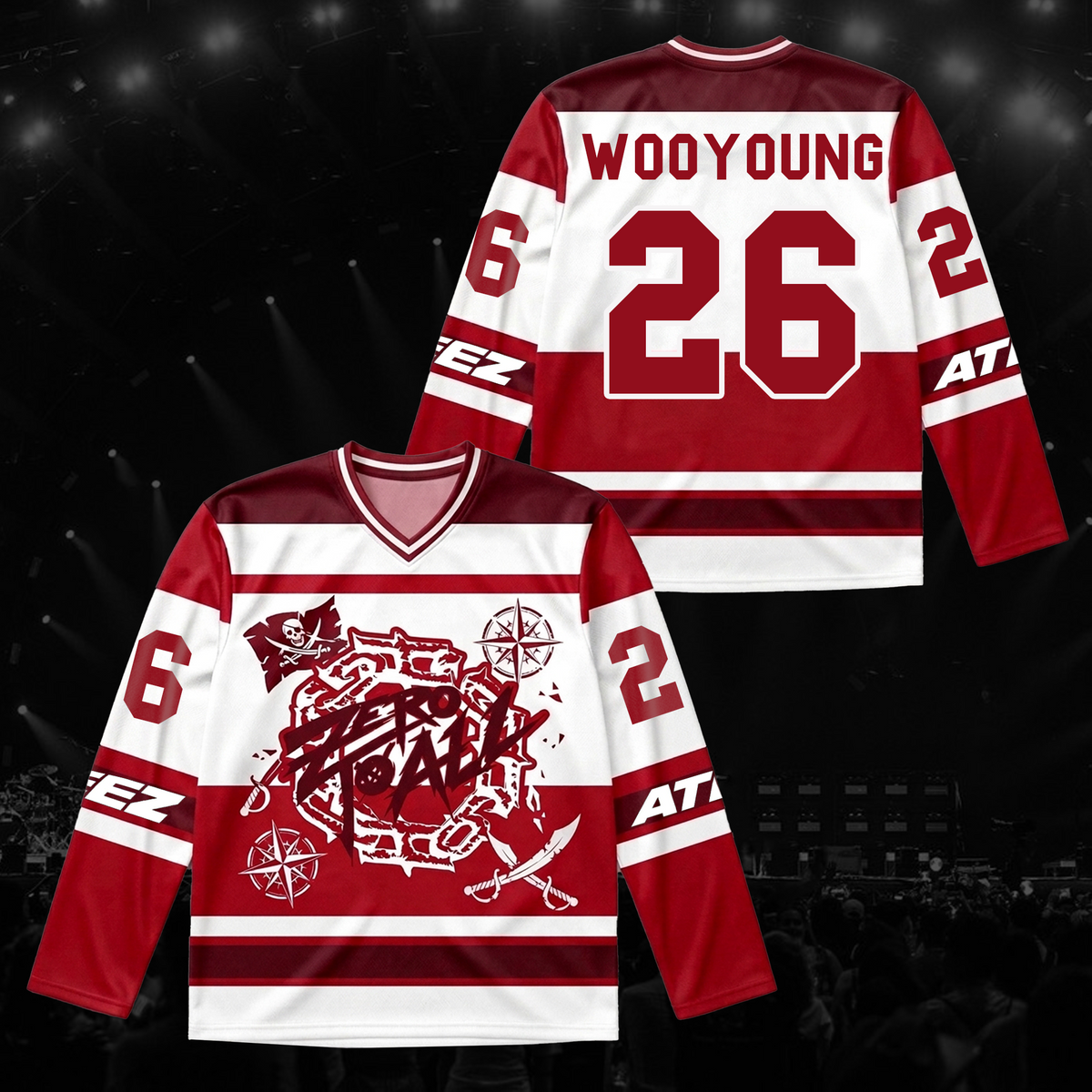Sporty Ateez Zero To All World Tour Hockey Jersey Gift For Atiny