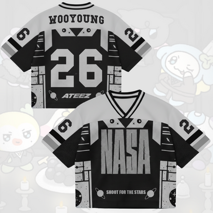 Hot Shoot For  The Stars Nasa Ateez Golden Hour Song Mixed Mesh Jersey