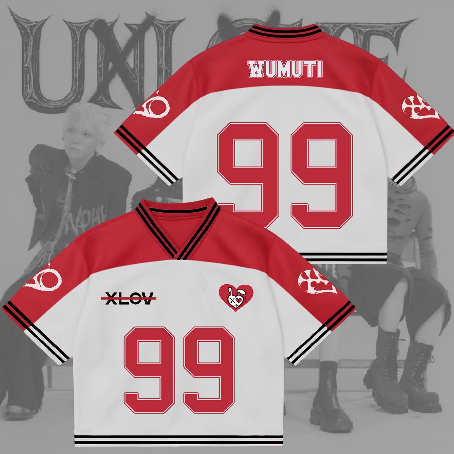XLOV Wumuti Rui Hyun Haru  Mixed Mesh Jersey Gift For Fans