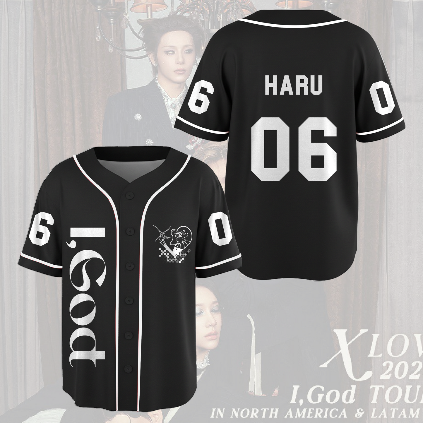 XLOV 2026 I God World Tour Baseball Jersey Fan Edtion