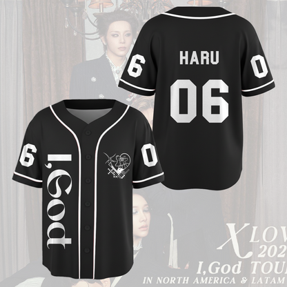 XLOV 2026 I God World Tour Baseball Jersey Fan Edtion