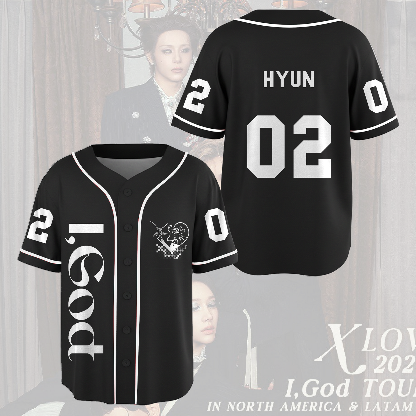 XLOV 2026 I God World Tour Baseball Jersey Fan Edtion