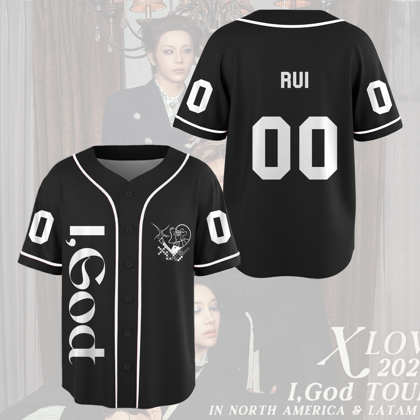 XLOV 2026 I God World Tour Baseball Jersey Fan Edtion