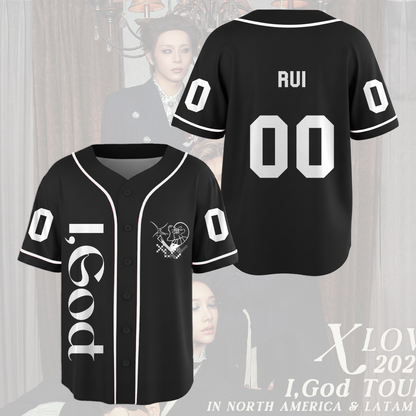 XLOV 2026 I God World Tour Baseball Jersey Fan Edtion