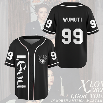 XLOV 2026 I God World Tour Baseball Jersey Fan Edtion