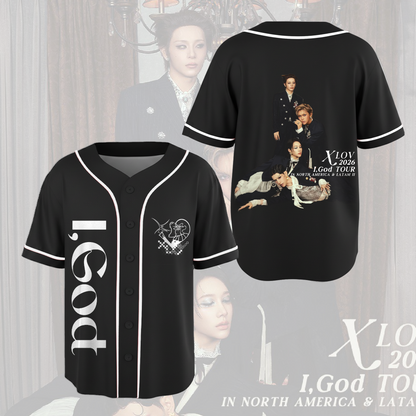 XLov I God Tour In North Amrerica Concert Baseball Jersey Gift For Fans