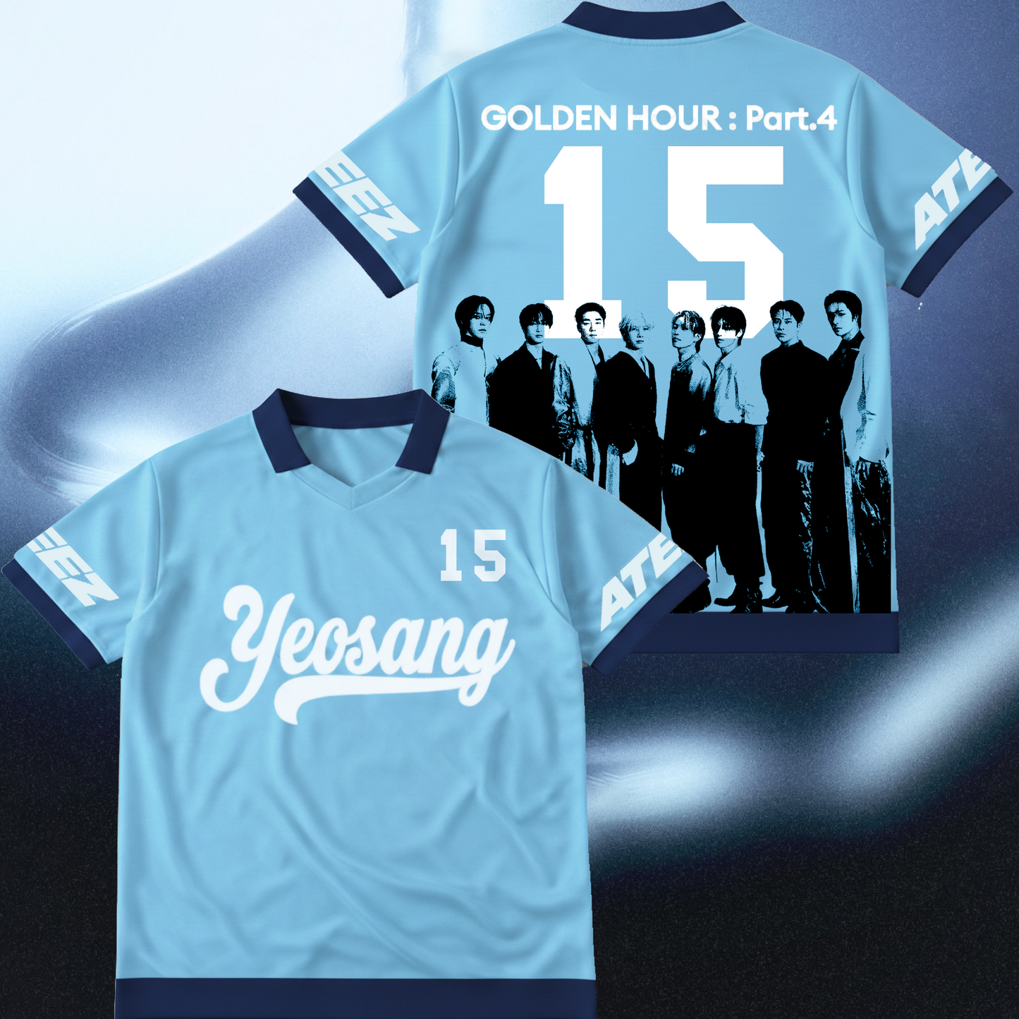 ATEEZ Golden Hour Part 4 Winged Neck Baseball Shirt Gifts