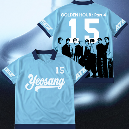 ATEEZ Golden Hour Part 4 Winged Neck Baseball Shirt Gifts
