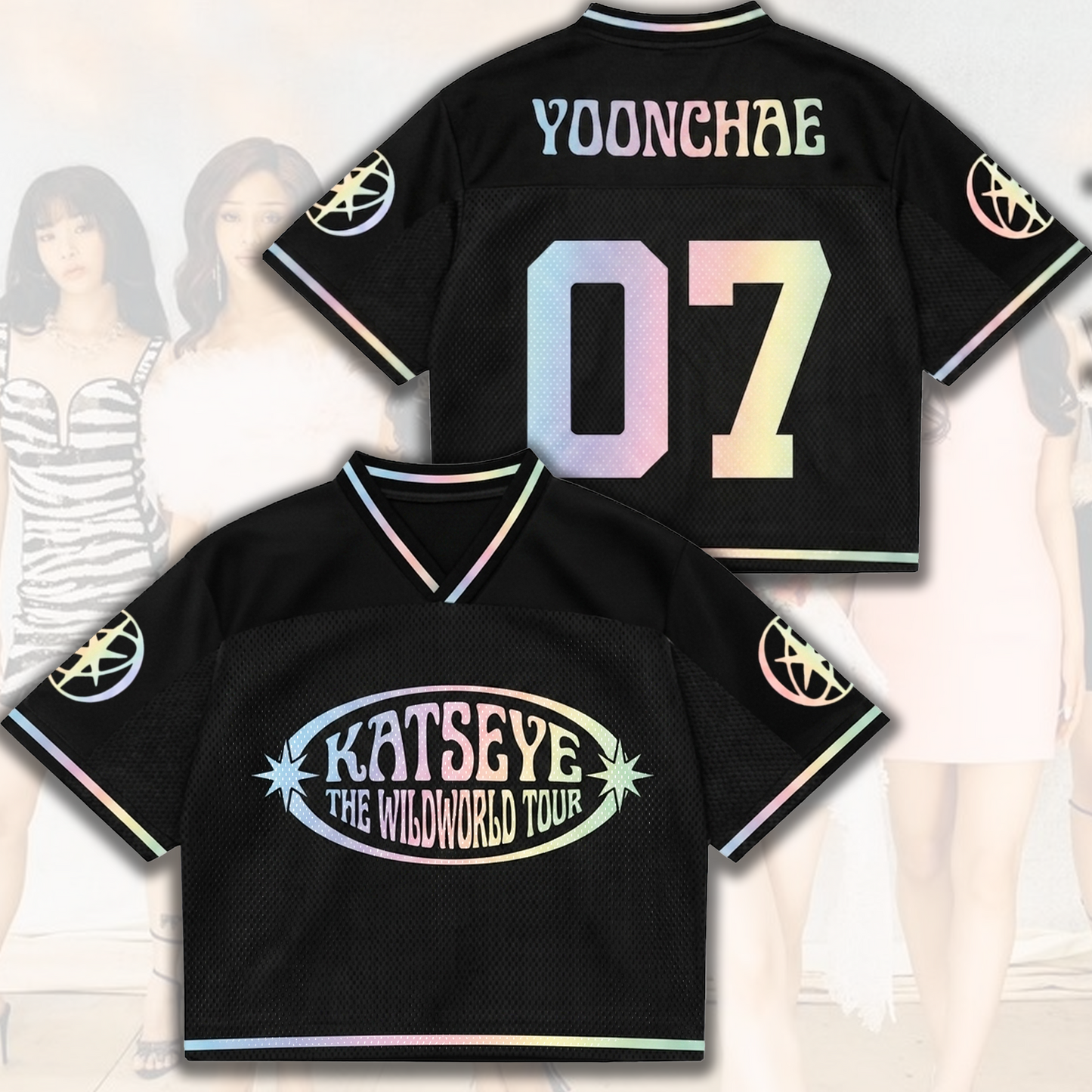 Mirage Katseye The Wildworld Tour Mixed Mesh Jersey Unique Gift For Fans