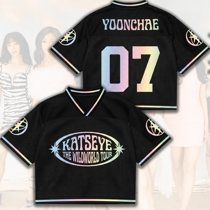 Mirage Katseye The Wildworld Tour Mixed Mesh Jersey Unique Gift For Fans