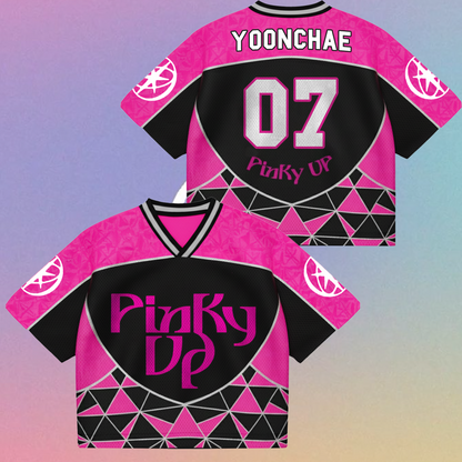 Pinky Up Katseye New Single Mixed Mesh Jersey