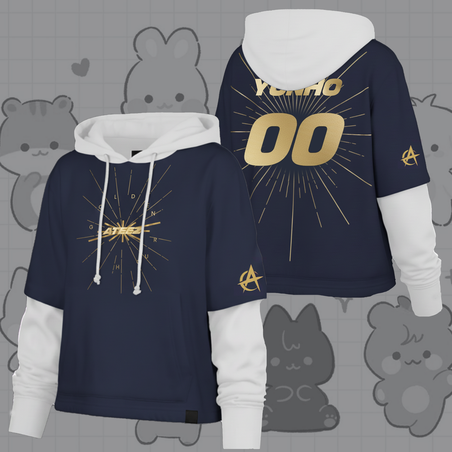 WAVESTEEᵀᴹ  Ateez Golden Hour Shortstop Hoodie